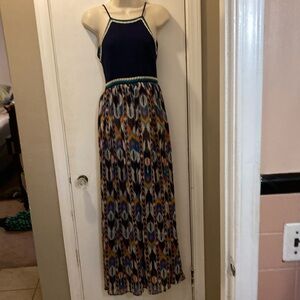 Xhilaration multicolor SMALL Halter Maxi Dress KNIT TOP 25-180-1